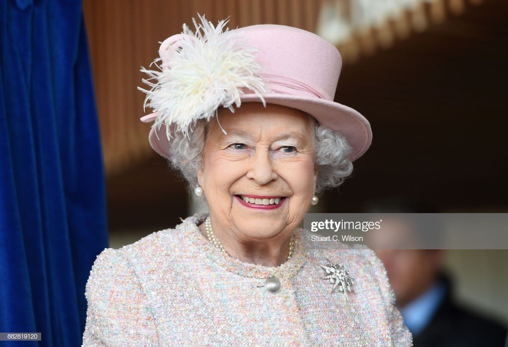 CHICHESTER, ENGLAND - NOVEMBER 30:  Queen Elizabeth II is seen at the Chichester Theatre while visiting West Sussex on November 30, 2017 in Chichester, United Kingdom.  (Photo by Stuart C. Wilson/Getty Images)