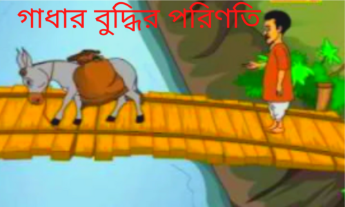 গাধার বুদ্ধির পরিণতি ও চালাক মালিকের জয়